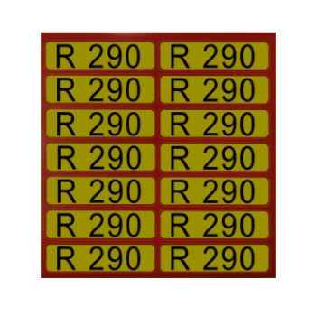 Aufkleber für Richtungspfeile brennbar R290 (1 Satz = 14 St.) brennbar