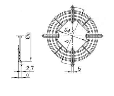 EBM Schutzgitter D=254mm 50971-2-4039