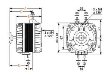 Glems Ventilatormotor GT11-A/E-5