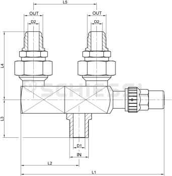 AWA Wechselventil S30W m.2 Anschlußn. AN R 1/2"