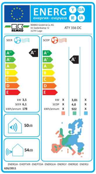 REMKO ATY 356 DC Wandgerät-Set - 3,5 kW