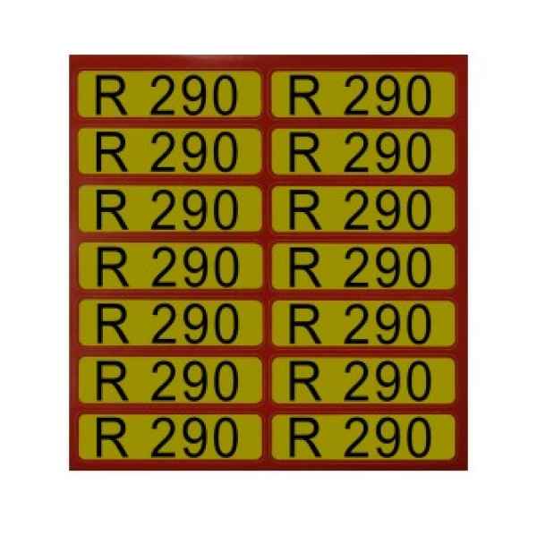 Aufkleber für Richtungspfeile brennbar R290 (1 Satz = 14 St.) brennbar