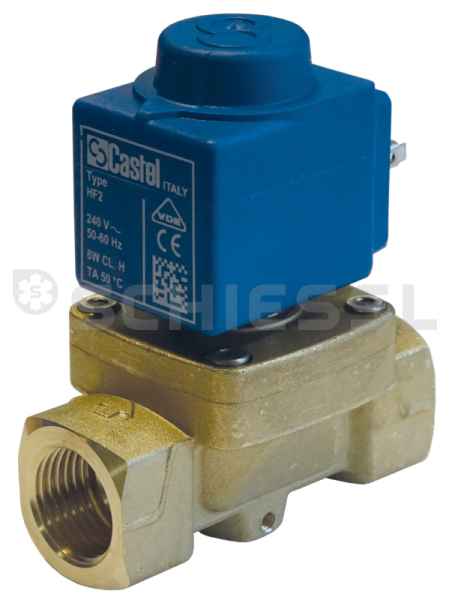 Castel Magnetventil m.Spule HF2 230V 1522/03A6 G3/8" -Wasser-(o.Stecker)