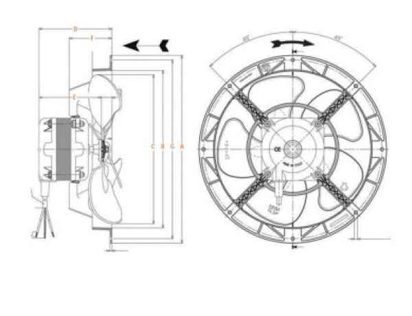 Glems Ventilator axial GT5R-150