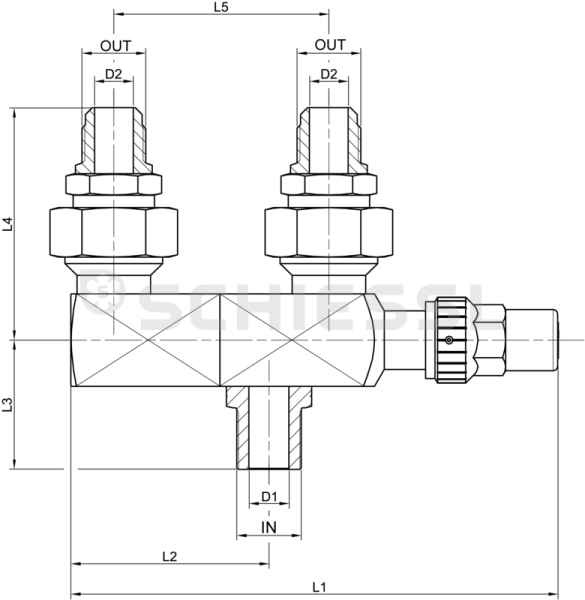 AWA Wechselventil S30W m.2 Anschlußn. AN R 1/2"