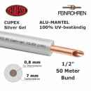 Kupferrohr Cupex Silver Gel Alu-Mantel 100% UV-beständig  1/2"" x 0,8 mm, 7 mm Iso., 50m Rolle